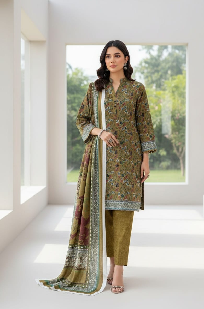 Unstiched Waresha Winter Karandi 3PC