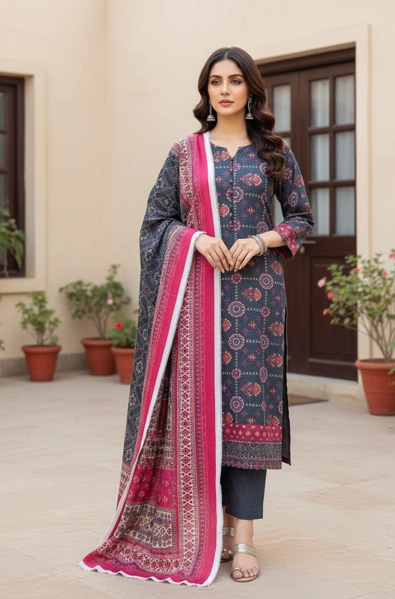 Unstiched Waresha Winter Karandi 3PC