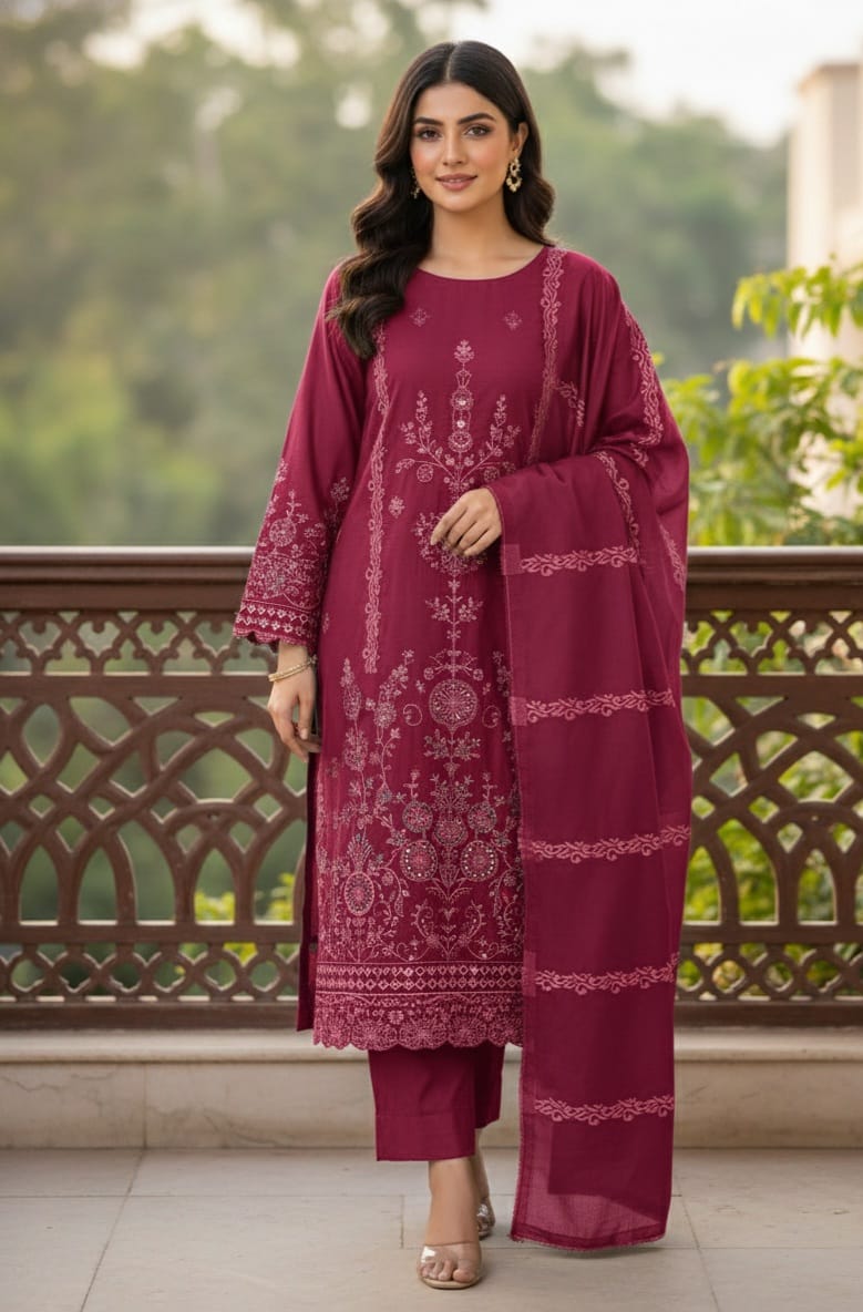 Unstiched Brand Nureh 3PC