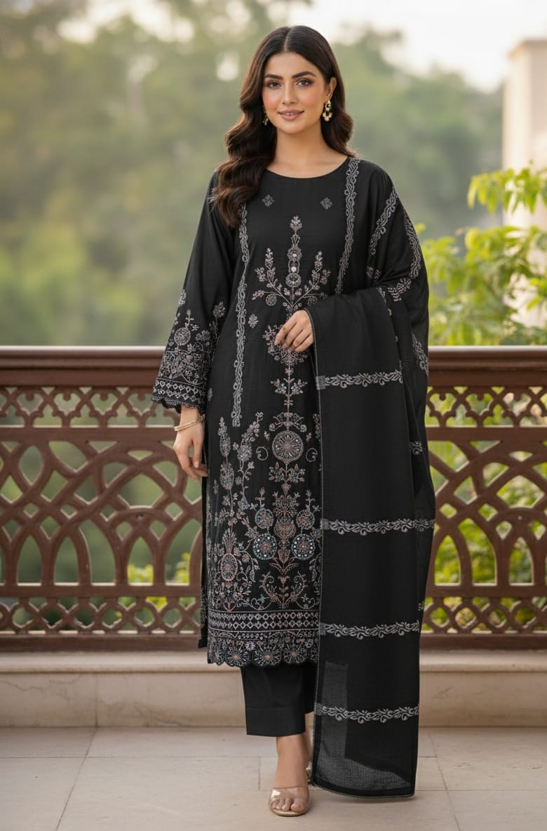 Unstiched Brand Nureh 3PC