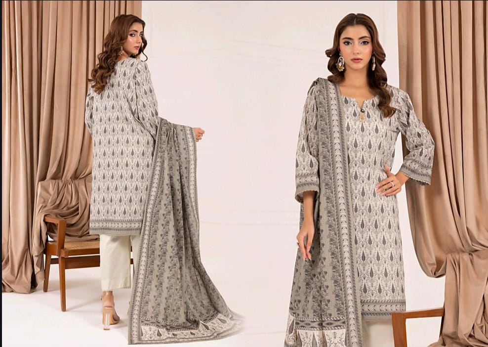 Unstiched Regalia Salina Printed Khaddar