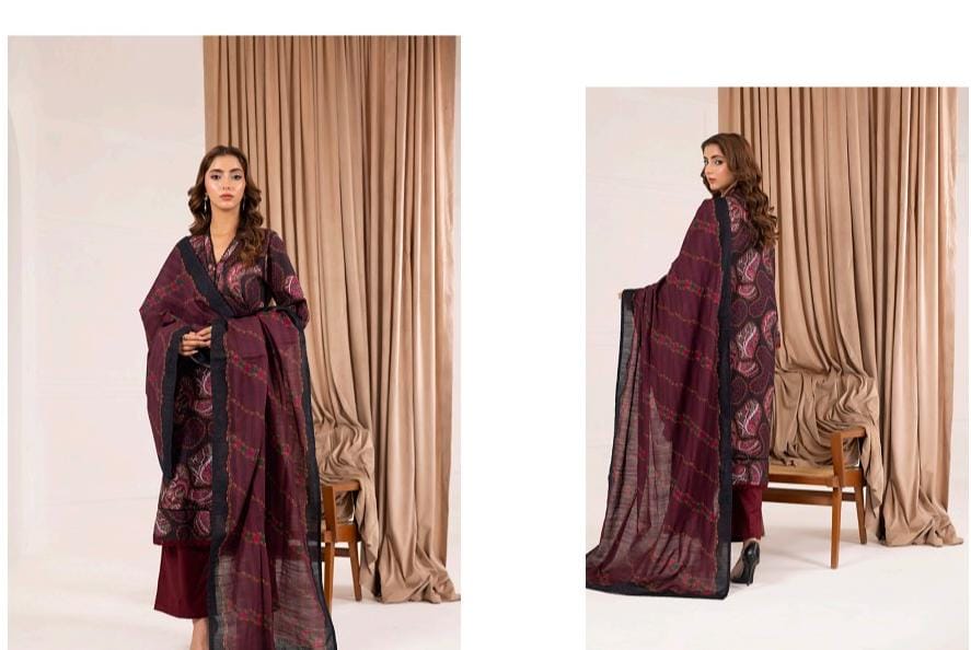 Unstiched Regalia Salina Printed Khaddar