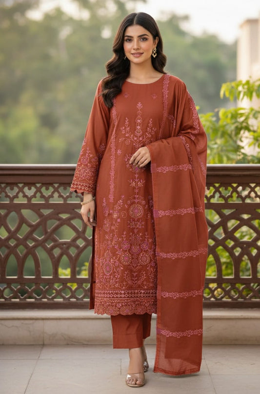 Unstiched Brand Nureh 3PC